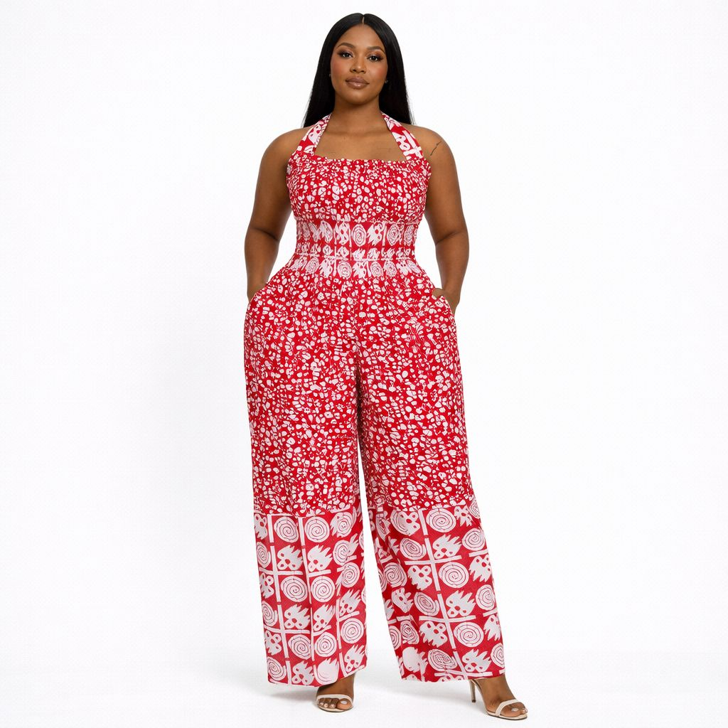 Ruby Print Halter Jumpsuit